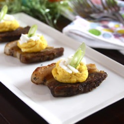 Pork Belly Deviled Eggs