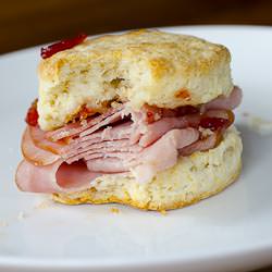 Masa Biscuits w/ Ham & Chipotle Jam