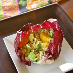 Barley Salad in Radicchio Bowls