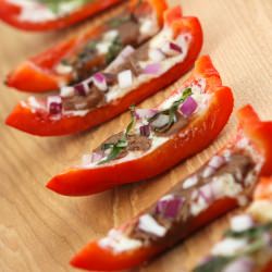 Grilled Peppers w/ Cheese & Fudge