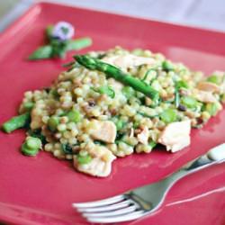 Asparagus and Salmon “Fregola”