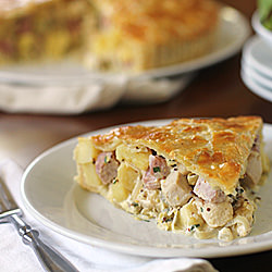 Chicken, Ham & Potato Pie