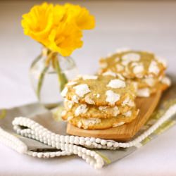 Pistachio-Lemon Crinkle Cookies