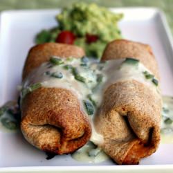Burritos with Sour Cream Sauce