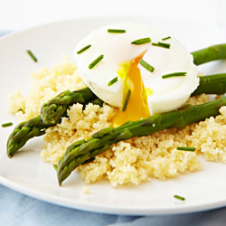 Eggs Asparagus and Couscous
