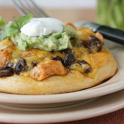 Chicken and Black Bean Tostizzas