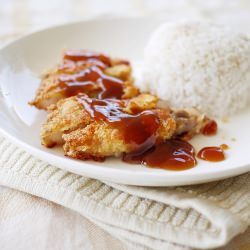 Pork with Pineapple-Lychee Sauce