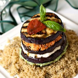 Eggplant & Goat Cheese Millefeuille