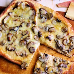 Truffled Fontina and Mushroom Pizza