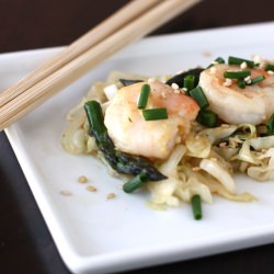 Shrimp and Asparagus with Rice