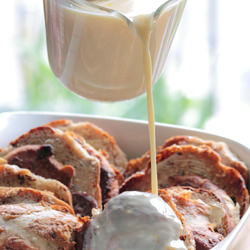 Hot Cross Bun Bread and Butter Pudd