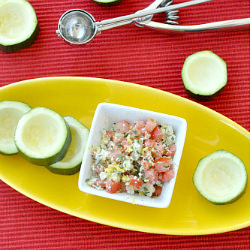 Tomato and Feta Zucchini Cups
