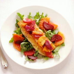 Halibut w/ Cara Cara Orange Sauce
