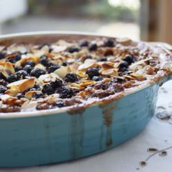 Rhubarb, Blueberry & Almond Oatmeal