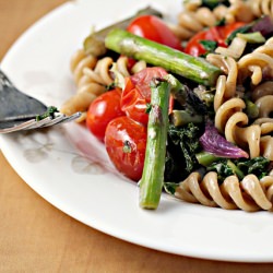 Roasted Asparagus and Tomato Pasta