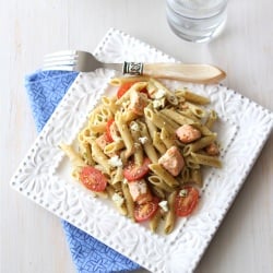 Pasta Salad Salmon Herbs