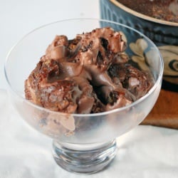 choc banana sponge pudding