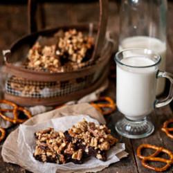 Pretzel & Peanut Crusted Brownies