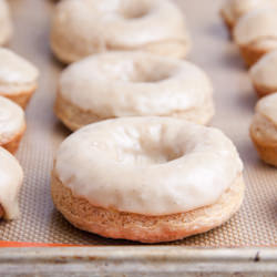 Peanut-Butter-Frosted Banana Donuts