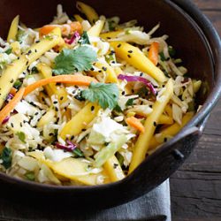 Asian Cabbage Mango Slaw