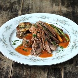 Slow-Braised Leg of Lamb