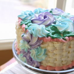Basket of Flowers Cake