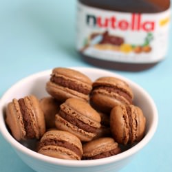Chocolate Macarons Nutella Mousse