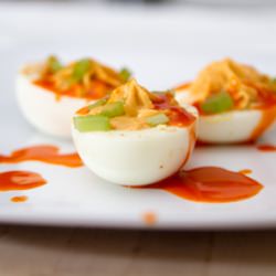 Buffalo Deviled Eggs