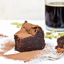 Chocolate Cardamom Truffle Cake