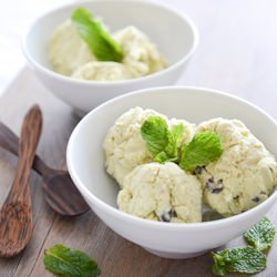 Fresh Mint Chocolate Chip Ice Cream