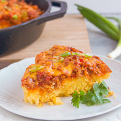 BBQ Chicken Cornbread Pie