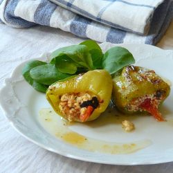 Feta Stuffed Baked Peppers