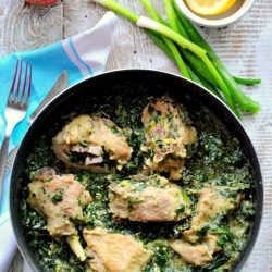 Lamb with Spinach