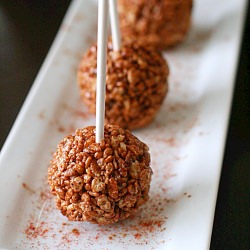 Chocolate Rice Krispy Pops