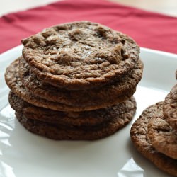 Salted Chocolate Nutella Cookies