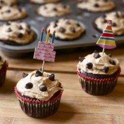 Chocolate Chip Cookie Dough Cupcake