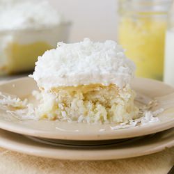 Coconut & Lemon Poke Cake
