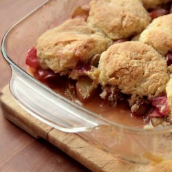Rhubarb cobbler