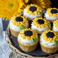 Lemon Sunflower Cupcakes