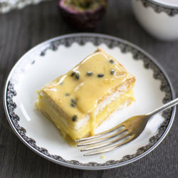 Vanilla Passionfruit Slice