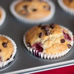 Raspberry and Chocolate Muffin