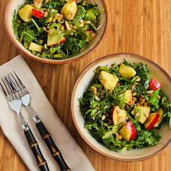 Raw Baby Kale Salad with Apples
