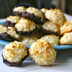 Chocolate Dipped Macaroons