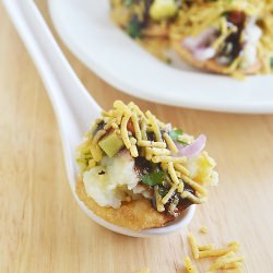 Sev Puri Chaat with Papdis