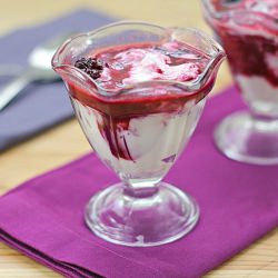 Greek Yogurt with Warm Berry Sauce