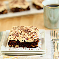 Brownies with Bourbon Caramel Frost
