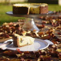 Rum and Raisin Baked Cheesecake