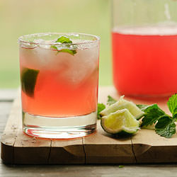 Rhubarb Lemon Balm Margarita