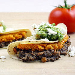 Sweet Potato & “Un-Fried” Bean Taco