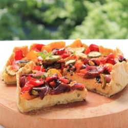 Caramelized Vegetable and Feta Tart